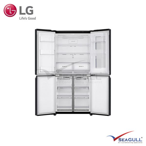 LG 594L Matte Black Instaview Door-in-door™ Slim French Door Refrigerator With Inverter Linear Compressor & Hygiene Fresh⁺ᵀᴹ - Image 2