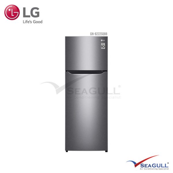 LG IEC Gross 225L Dark Graphite Steel Top Freezer With Smart Inverter Compressor