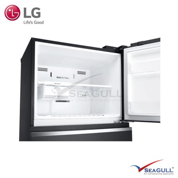 LG IEC Gross 427L Black Glass Top Freezer With Inverter Linear Compressor & Doorcooling+ - Image 3