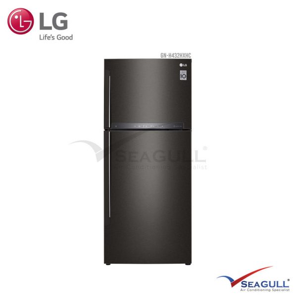 LG IEC Gross 437L Black Steele Top Freezer With Inverter Linear Compressor & Doorcooling+