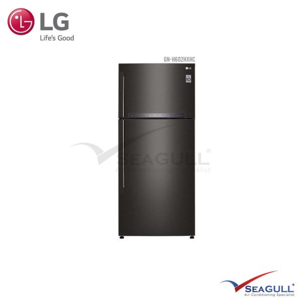 LG IEC Gross 516L Black Steel Top Freezer With Inverter Linear Compressor & Doorcooling+