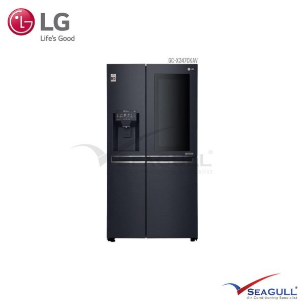 LG IEC Gross 668L Matte Black Side-By-Side Refrigerators With Inverter Linear Compressor & Instaview Door-In-Door®
