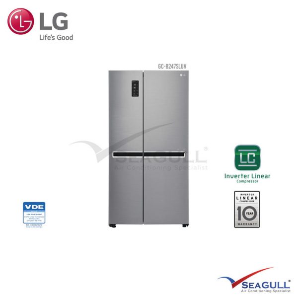 LG IEC Gross 687L Mega Capacity Side-By-Side Refrigerator