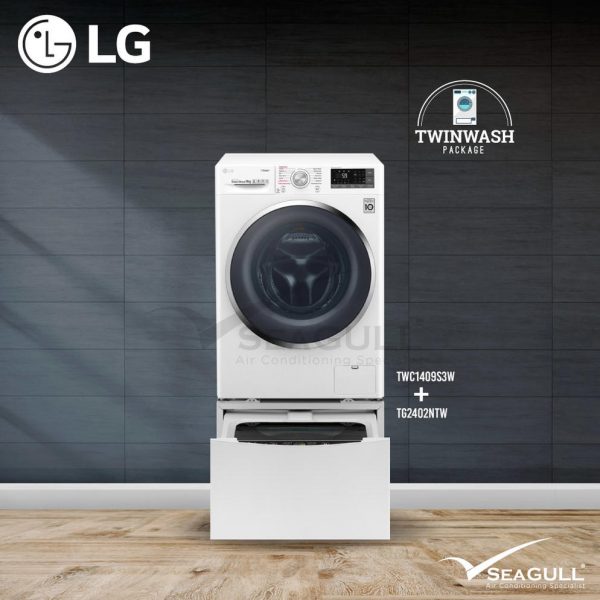 LG TWINWASH™ Package Washer With SPA STEAM™ (9kg) TWC1409S3W & Mini Washer (2kg) TG2402NTW - Image 2