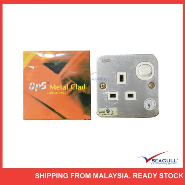 OPS Metal 13AMP Single Clad Power Extension Trailing Socket (High Quality)