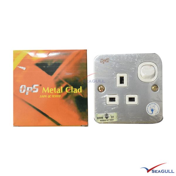 OPS Metal 13AMP Single Clad Power Extension Trailing Socket (High Quality) - Image 2