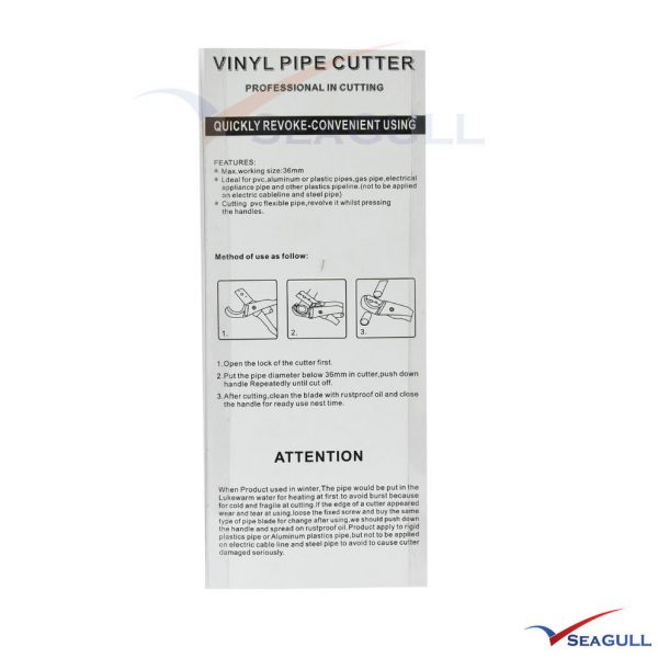 VINYL PVC Pipe Cutter 36mm 1-7/16 - Image 4