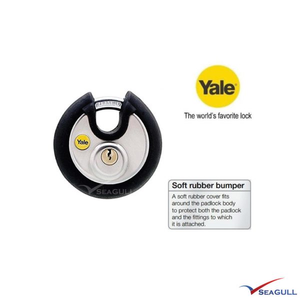 YALE 70mm Marine Grade Stainless Steel Padlock c/w Protective Bumper Y130/70/116 - Image 3