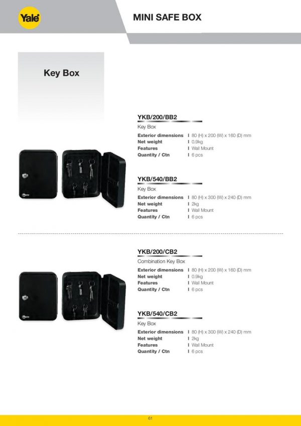 YALE Combination Lock Key Box Key YKB/200/CB2 (Small) - Image 5