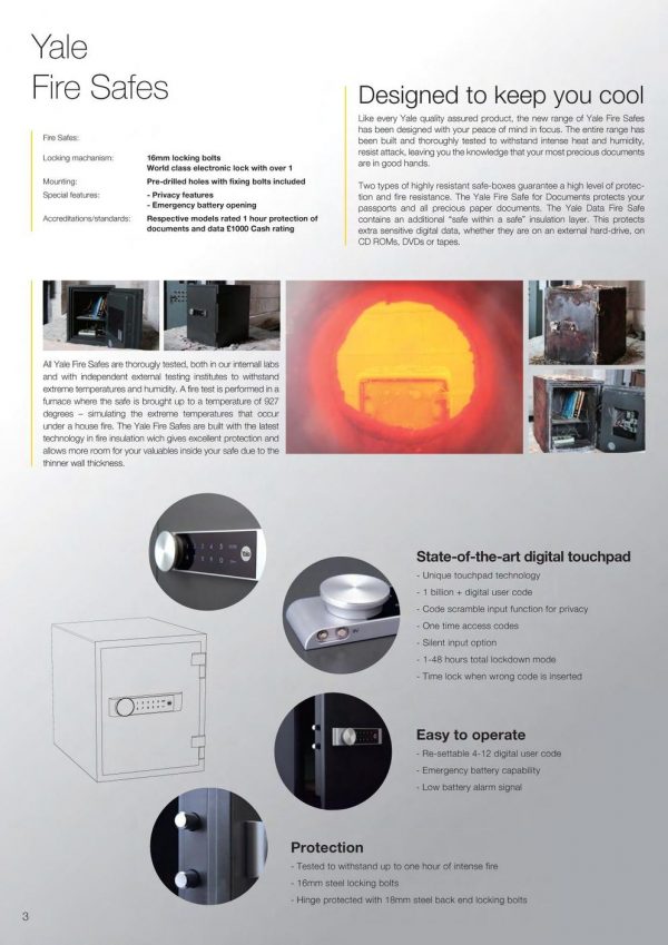 YALE YFM/325/FG2 Fire Document Safe (Home) - Image 7