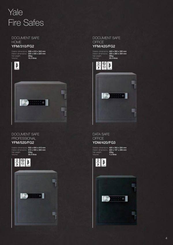 YALE YFM/325/FG2 Fire Document Safe (Home) - Image 8